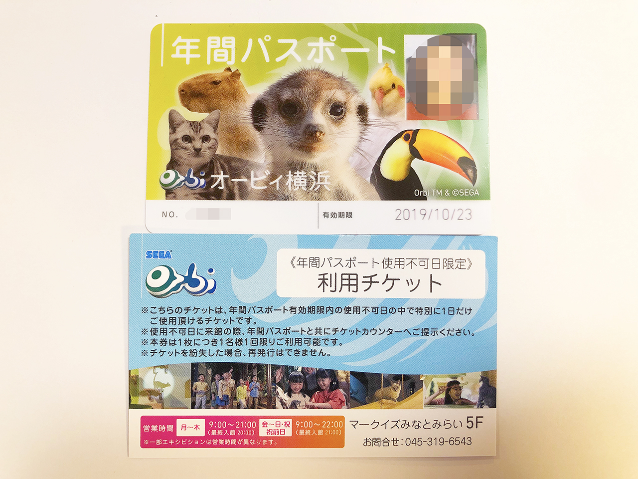 オービィ横浜のパスポート