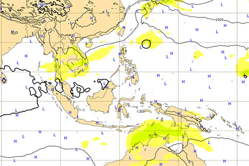 台風20号ヨーロッパ進路図 10/18時点10/18