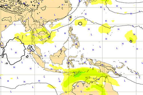 台風20号ヨーロッパ進路図 10/18時点10/19