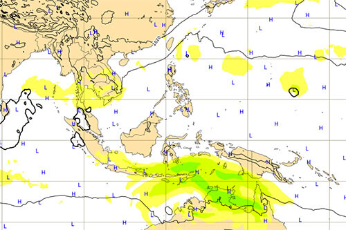 台風20号ヨーロッパ進路図 10/18時点10/20