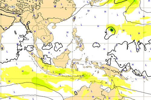 台風20号ヨーロッパ進路図 10/18時点10/23