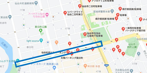 仙台イルミネーションの場所