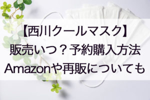 西川クールマスク通販・Amazonも