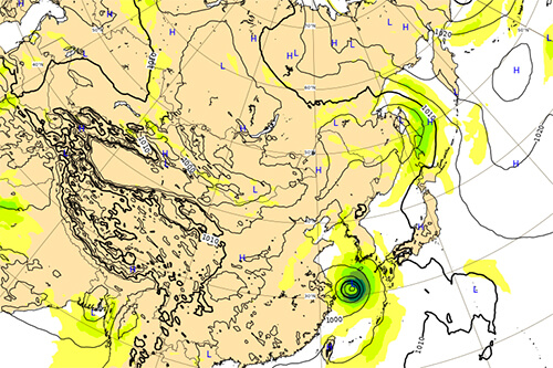 台風8号のヨーロッパ現在地8/23時点8/25予想