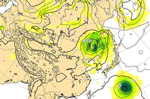 台風9号10号の現在地(ヨーロッパ)8/31時点9/4予想