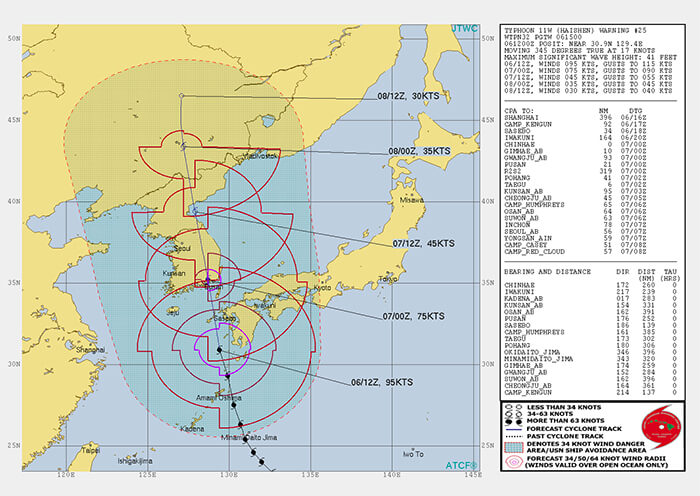 台風10号米軍ヨーロッパ進路予想 九州上陸と日本最接近はいつ