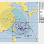 台風6号の米軍進路図