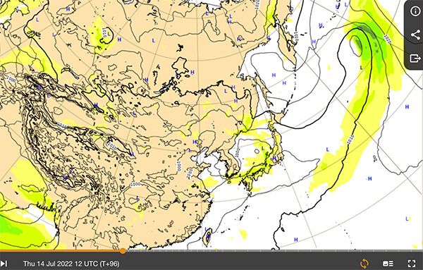 台風5号・ヨーロッパ