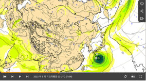 台風6号2023米軍とwindy気象庁の進路予想！九州や関西へ上陸はある？