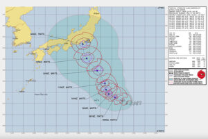 台風7号2023米軍と気象庁windyの進路予想！関東へ最接近/上陸するのはいつ？